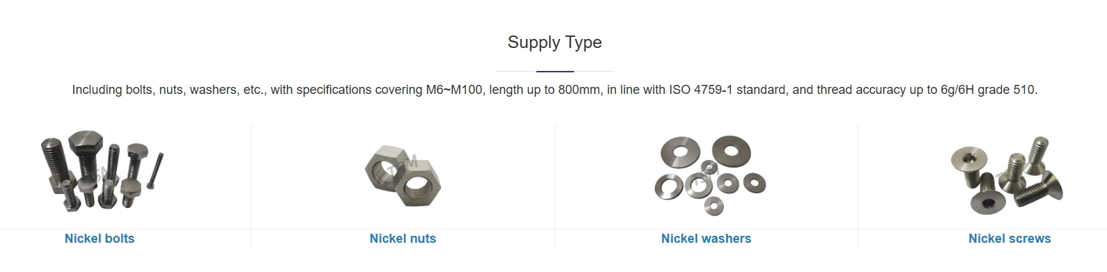 ​​​​ASTM B446 Inconel 625 Fasteners