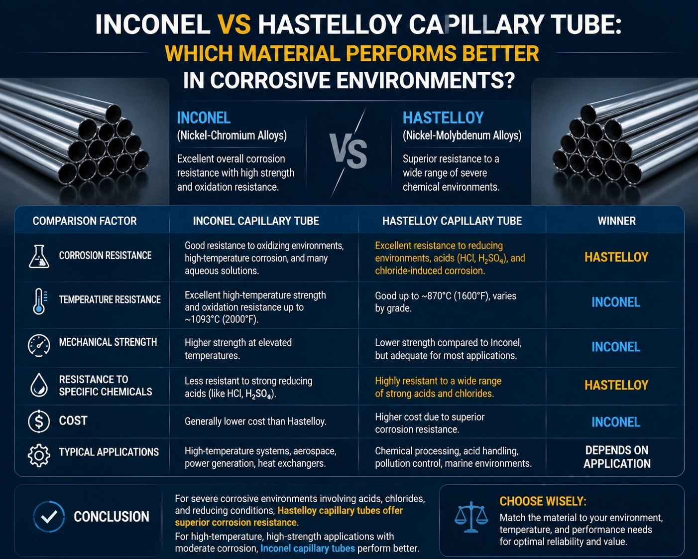 Inconel vs Hastelloy Capillary Tube: Which Material Performs Better in Corrosive Environments?