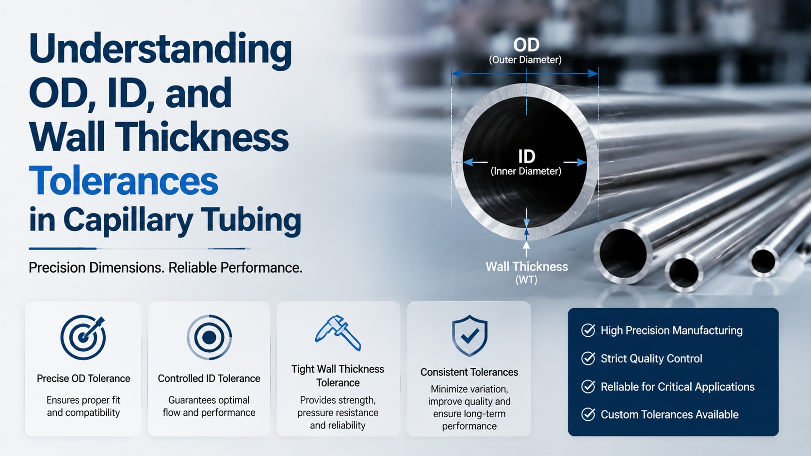 Understanding OD, ID, and Wall Thickness Tolerances in Capillary Tubing